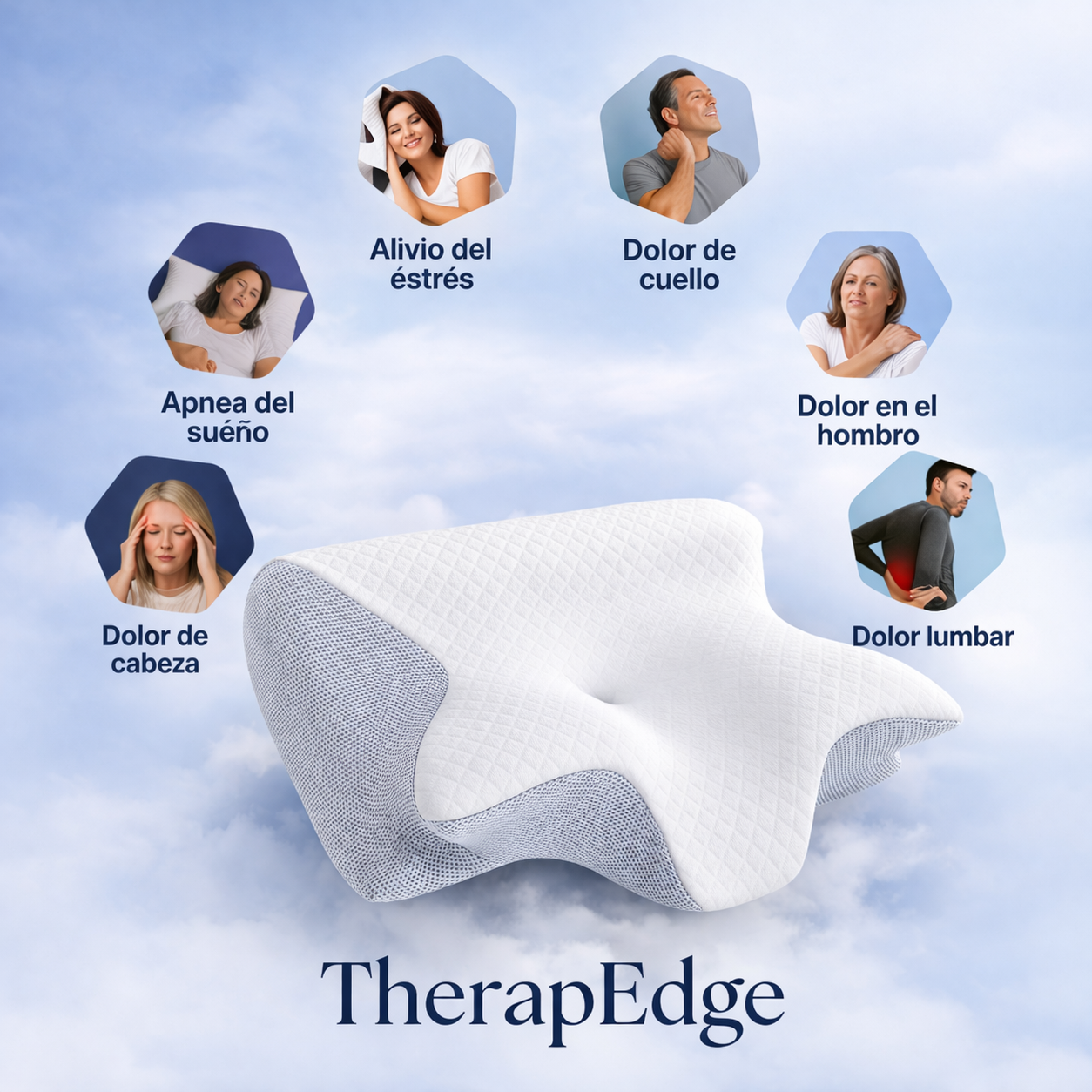 TherapEdge – Almohada Cervical para el Dolor de Hombros y Cuello