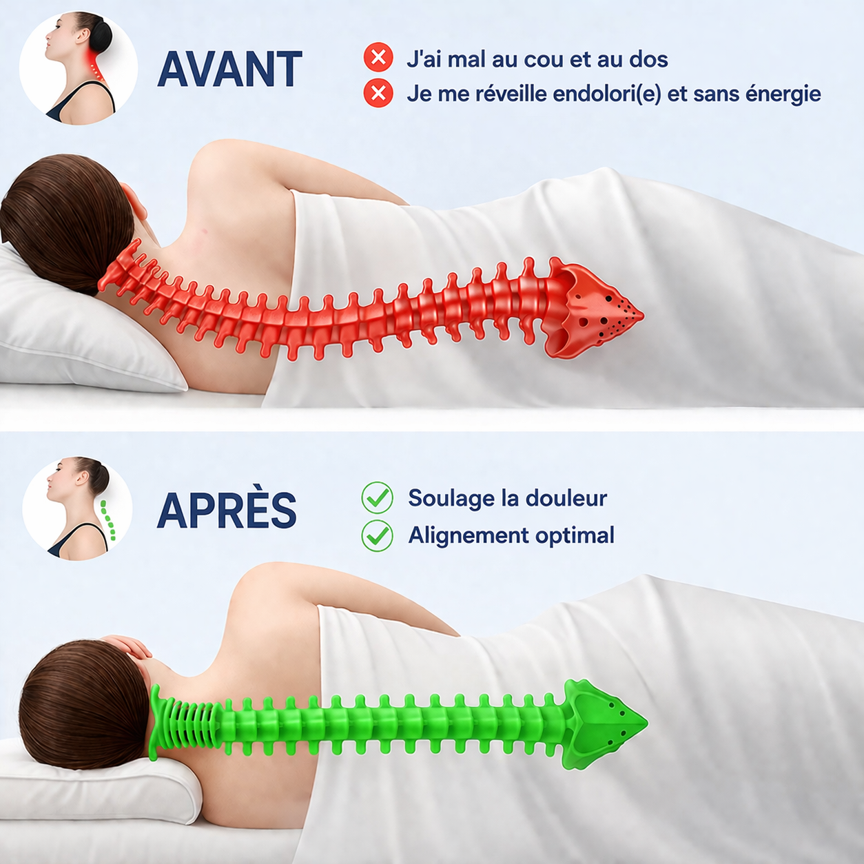 TherapEdge – Oreiller cervical contre les douleurs des épaules et du cou