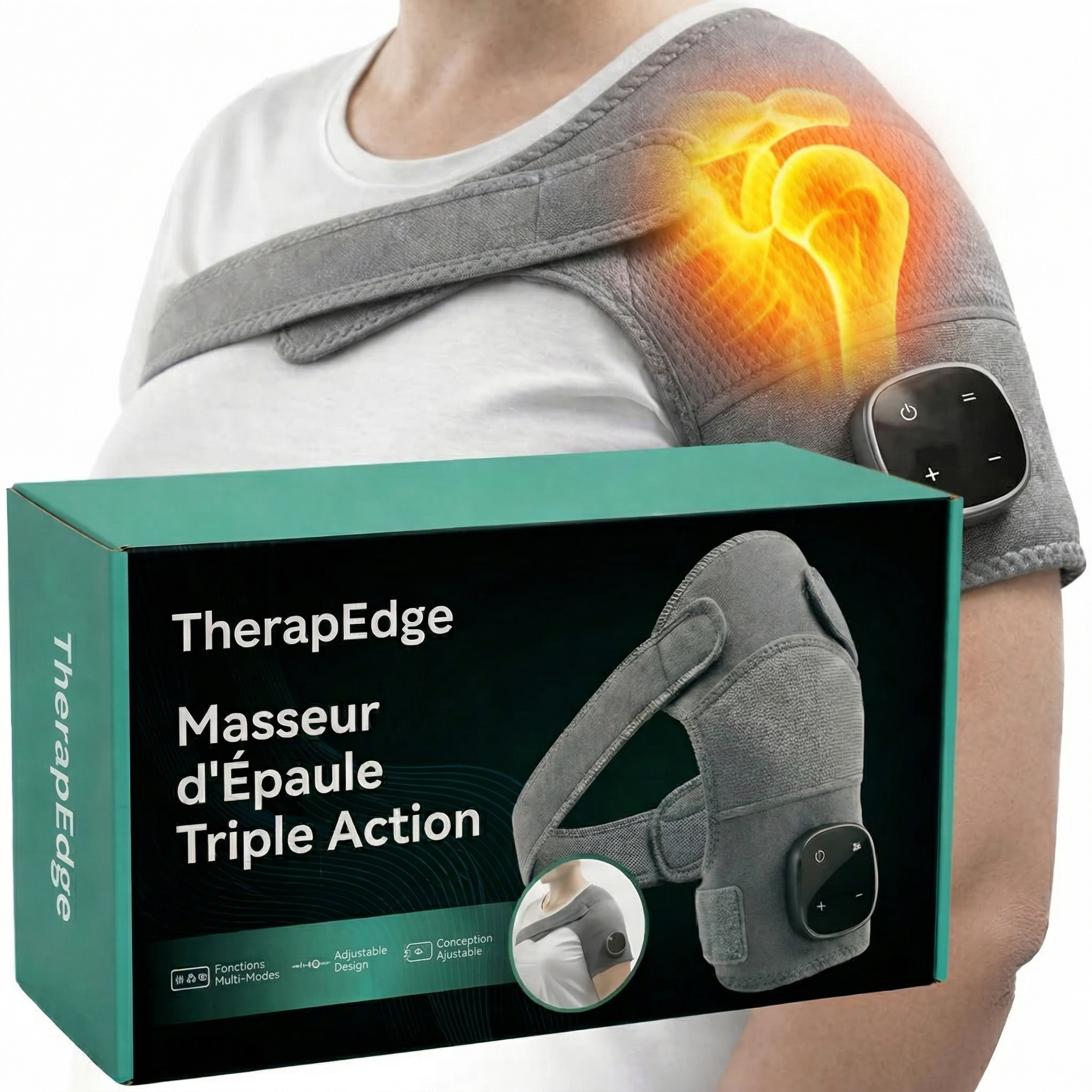 TherapEdge — Masseur d'épaule Triple Action